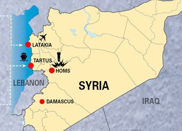 Russian military units in Syria. Infographics