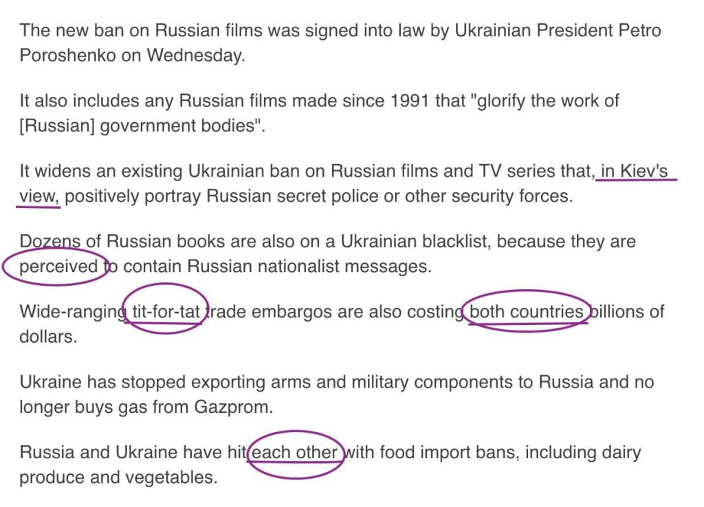 Russia propaganda myths about Ukraine seep into media language text5