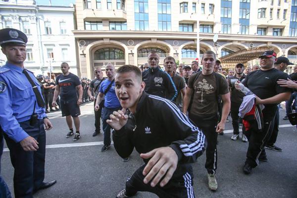 Vadym Titushko, a mixed martial artist, attacked journalists of the 5th Channel on May 18, 2013. the police, controled by Yanukovych`s Party of Regions did not prevent attackers.